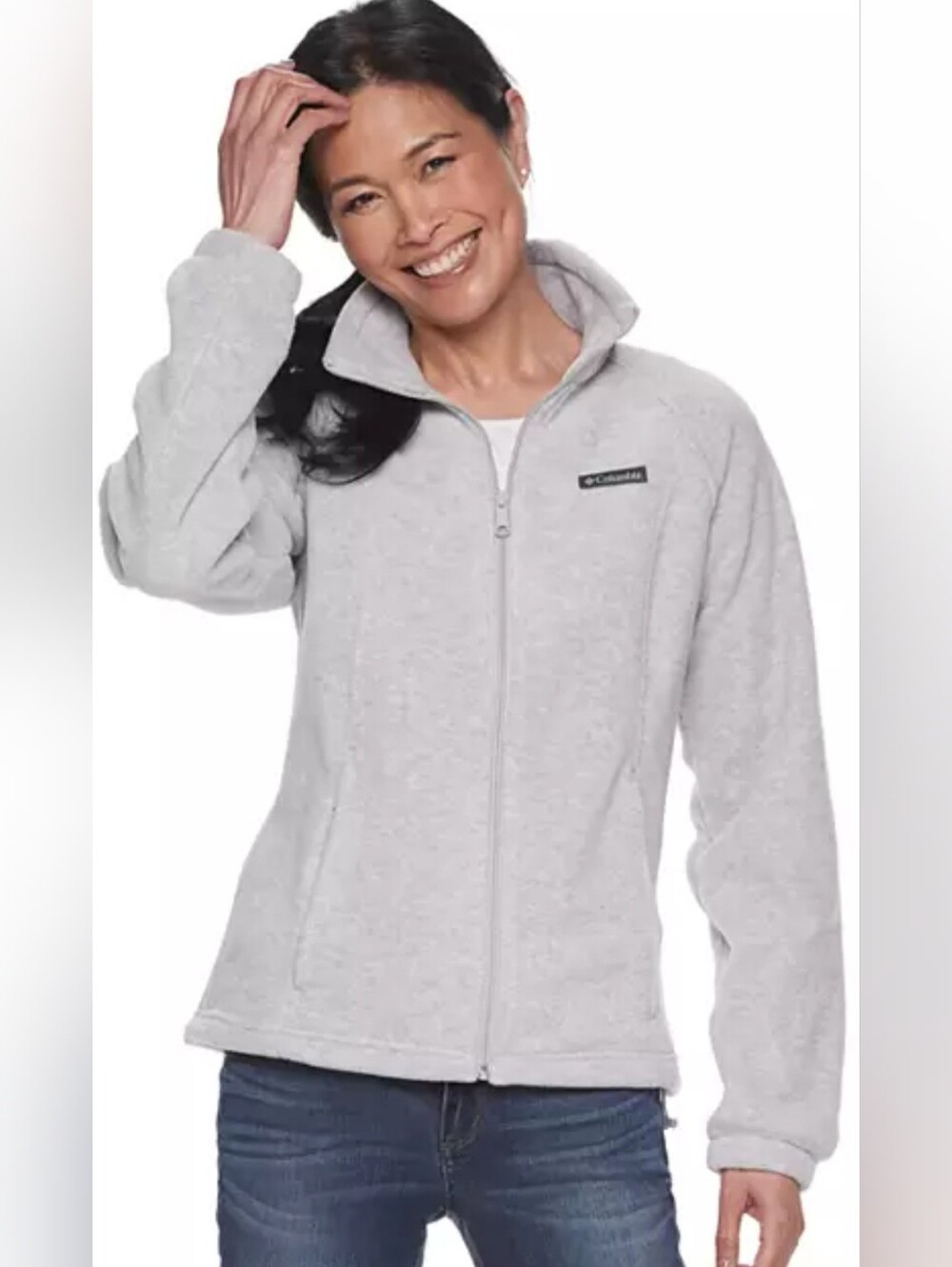 Columbia Women's Full-Zip Fleece Jacket – Size M – Heather GrayClassic Columbia